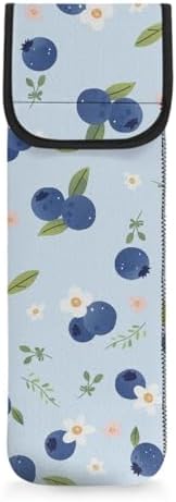 Heat Resistant Neoprene Curling Iron Holder Cover Bag Flat Iron Travel Case for Hair Tools Organizer Bag or Travel Daily Use, 15 x 5 Inches Marble Pattern Blueberry by Unknown