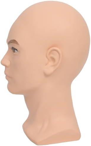Bald Mannequin Head Male Professional Cosmetology Manikin Head for Wig Making, Display wigs, eyeglasses, hairs, T pins,with Free Clamp - Image 2