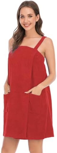 Veseacky Women Bath Wrap Towel for Womens Shower with Pocket Adjustable Spa Robe & Facial Headband - Image 5