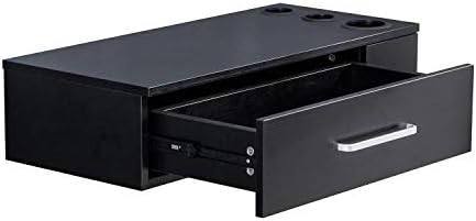 BarberPub Locking Wall Mount Styling Salon Station 3036-2(Black) - Image 4