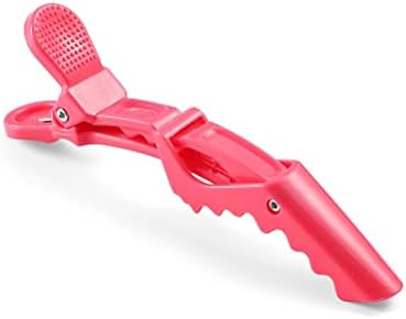 10pcs/set Croc Clips Transparent Plastic Hairdresser Clip Hair Styling Sectioning Barrettes Professional Non Slip Alligator Clip Salon DIY Accessories(10pcs-Watermelon Red) - Image 5