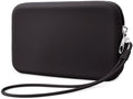 Silicone Small Makeup Pouch for Travel, Toiletry Bag Cute Portable Cosmetic Organizer - Waterproof, Mini Zipper Clutch - Black by FFpaw