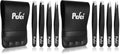 Pefei Tweezers Set - Professional Stainless Steel Tweezers for Eyebrows - Great Precision for Facial Hair, Splinter and Ingrown Hair Removal (Black) (Pack of 2) by Pefei