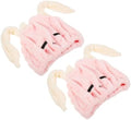 2pcs Microfiber Hair Drying Cap, Cute Pink Towel Wrap after Swimming by Zerodeko