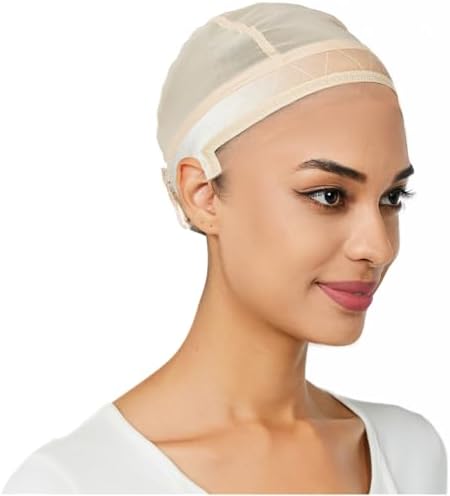 Wig Cap Wig Grip Cap for Women Wig Grip Band for Keeping Wigs Lace Front in Place Non-Slip Wig Cap with Built-in Adjustable Velvet Grip Band Make Your Wig Be Glueless (Nude) by lucicass