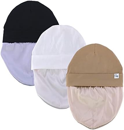 Jersey Beanie Hat for Newborn Baby Boys Girls Silky Satin Lined Hats Bonnet Toddler Infant Little Kids Beanies Caps - Image 3