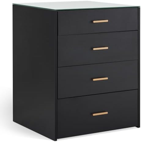 BarberPub Dual Storage Cabinet with Drawers,Salon Station(Black) by BarberPub