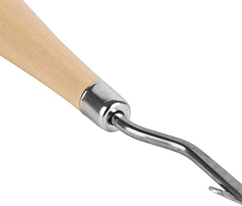 2 Pieces 6.3 Inch Wooden Bent Latch Hook Crochet Needle, Knitting Tool for Rug Making and Art Crafts - Image 2