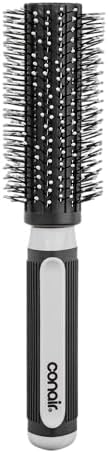 Conair Grip & Style Round Brush, Nylon Bristle Hair Brush for Blowout Styling, Ideal for Coarse, Curly, Wavy Hair, Color May Vary by conair