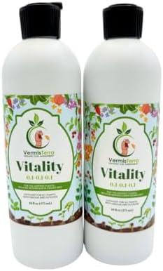 VermisTerra Vitality - 16 oz (Set of 2) - Soil Enhancer, Pure Worm Castings, Natural Plant Food, Fertilizer for Houseplants, Container Gardening, Vegetables by VermisTerra