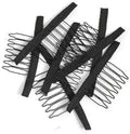 20 Pieces Wig Combs Wig Clips Wig Combs to Secure Wig 7-teeth Wig Accessories Tools For Making Wig Caps Wig Comb (Black,20 Pcs) by JIUSERLU