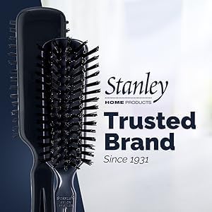 Stanley Commander for Her Hairbrush – Detangling Brush for Wet or Dry Hair – Nylon Bristles Reduce Frizz – Scalp Massager Hair Brush for Thick, Thin, Curly, Straight Hair (Black) - Image 4