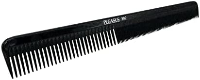 7in, Hard Rubber, Barber Comb with Extra Fine Teeth, Pegasus 302 - Image 2