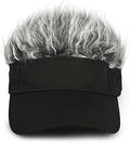 Funny Hats with Fake Hair Frosted Tips Wig Visor Cap for Men Women by dsdistinctivestyle