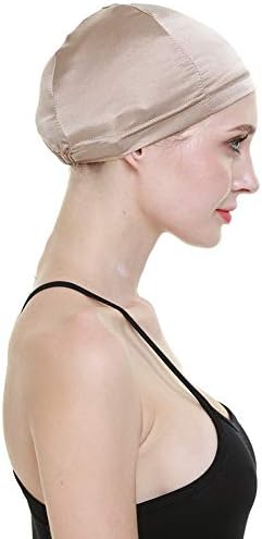 Wig Cap-100% Mulberry Silk Breathable Soft for Bald Head Available All The Year - Image 4