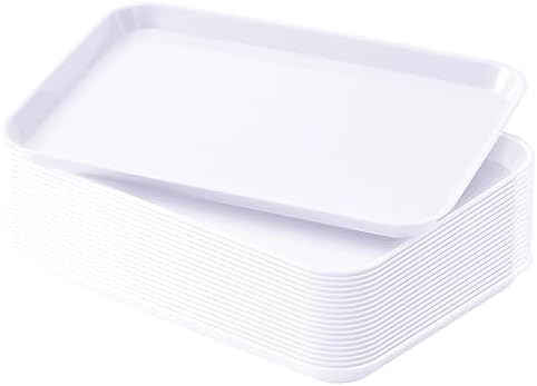 JMU 20 Pcs White Dental Procedure Trays Flat Trays Size B 13.25" X 9.75" by JMU