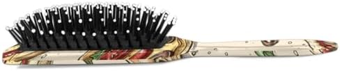 Hair Curler Brush Burger Pizzeria Detangling Hair Brush for All Hair Types,Hair Straightener Brush Wet and Dry Hair for Adults and Hair Brush for Women - Image 6