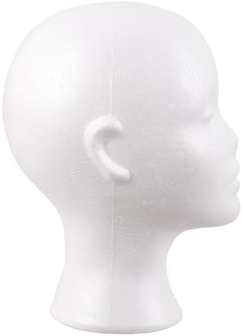 MapofBeauty Wig Display Styling Hat Storage Lightweight DIY Wig Head, White - Image 2