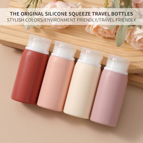 Muslish 21 Pack Travel Bottles for Toiletries, Leak-Proof TSA Compliant Silicone Travel Size Containers for Shampoo and Conditioner, BPA Free with Toiletry Bag (Cream) - Image 2