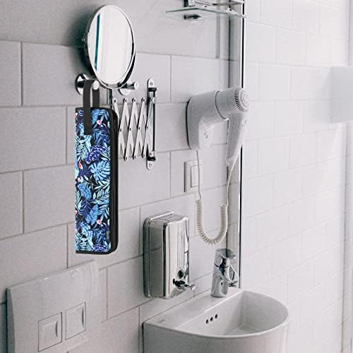 Beautyflier Premium Universal Flat Iron Holder Tavel Bag, Heat-Resistant Canvas Travel Tote Bag for Hair Straighteners, Ideal for Home & Travel Use, Fits Most Hair Tools (Blue Flower) - Image 6