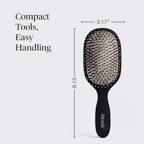 Kitsch Smooth & Polish Hair Brushes For Women and Men - Black - Image 4