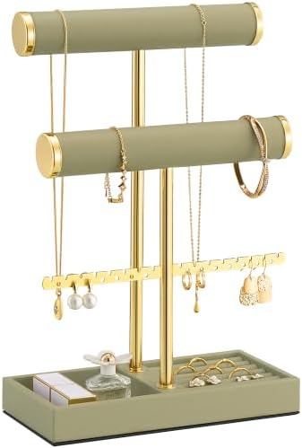 Lolalet 3 Tier Jewelry Stand Holder, Bracelet Necklace Display -Sagegreen by Lolalet
