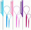 9pcs Topsy Hair Tail Tool & rat tail comb set for Woman Girl Hair Styling by Schembo