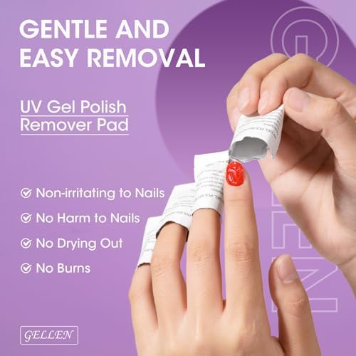 GELLEN Nail Cleanser Pads and Polish Remover Pads 100 Pack, Quick & Easy - Image 5