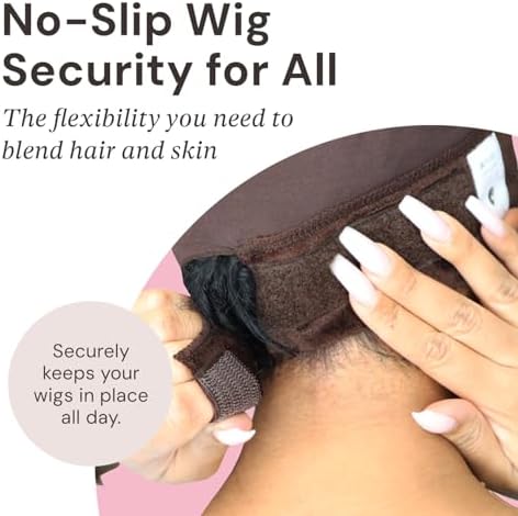 Milano Collection GripCap All in One WiGrip Comfort Band & Wig Cap in Brown - Image 5