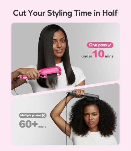 Terviiix 2 Inch Extra Wide Flat Iron Hair Straightener, Ceramic Tourmaline - Image 3