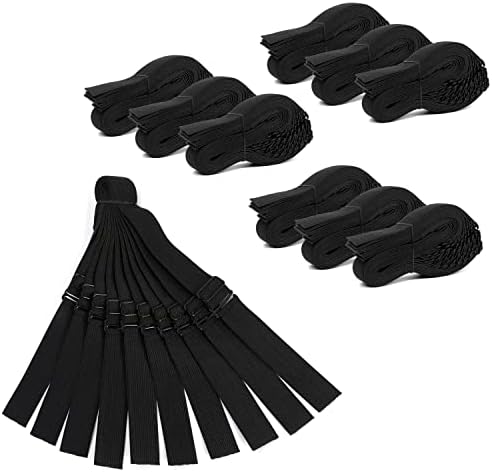 Adjustable Elastic Bands Straps For Wigs (Black/100pcs) by JIUSERLU