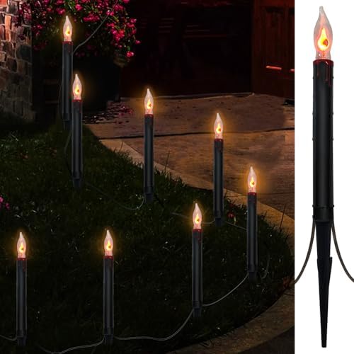 SUNSGNE 19.5FT Halloween Pathway Marker String Lights with 10 Count Lights by SUNSGNE