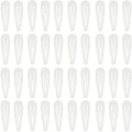 40 Counts White Color Metal Snap Hair Clips 2 Inch Barrettes for Women Accessories by PIDOUDOU