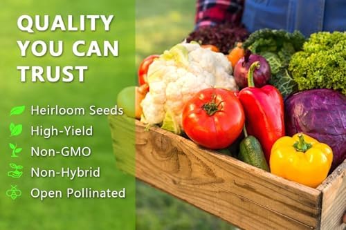 Vegetable Seeds Kit Fruit Seeds for Planting Non-GMO and Heirloom 35 Varieties Seeds for Planting Vegetables 10 Plant Markers - Image 5
