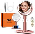 B Beauty Planet Makeup Mirror, Double-Sided Lighted Magnifying Mirror 30X by BBeautyPlanet