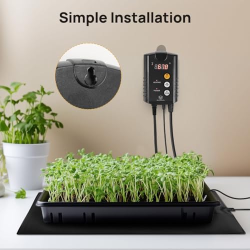 Digital Seedling Thermostat Temperature Controller for Heat Mats, 1000W ETL Listed – Precise Temperature Control for Seed Germination, Reptiles & Brewing (Heat Mat Not Included) - Image 5