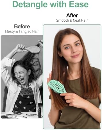 HIPPIH 2 Pack Hair Brush - Wet Dry Detangler Brush, Hair Brushes for Women - Image 5