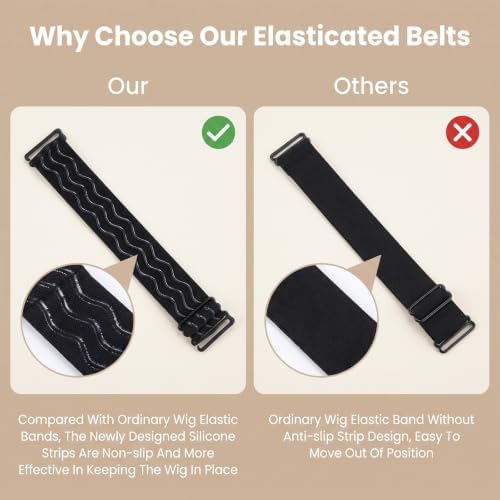 6pcs Adjustable Wig Strap to Secure Black Elastic Bands - Image 4