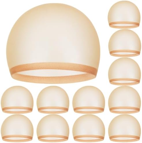 Seifar Wig Caps, Mesh Nylon Stocking Hair Nets, Breathable Wig Caps for Halloween Cosplay Costume,，12 by Unknown