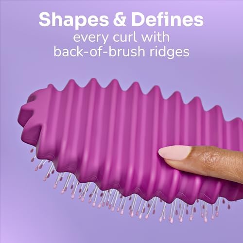 Wet Brush Curl Shaper Detangler Brush, Purple, Made for Women, Men & Kids - Image 4
