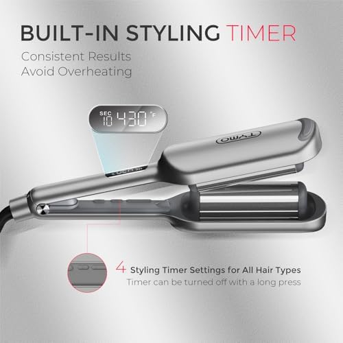 Curling Iron Hair Crimper Waver, TYMO ROVY Beach Waves Hair Curler - Image 3