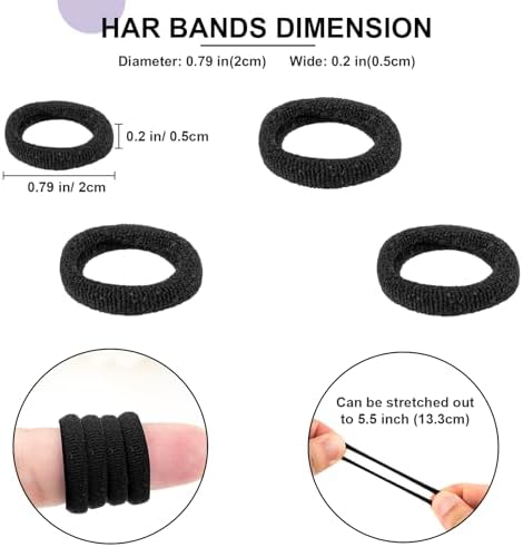 TVINLIK 400 PCS Baby Hair Ties – No Damage Elastic Ponytail Holders - Image 4