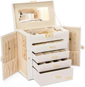 Homde Large Jewelry Box for Women: 5-Layer Organizer with Lock for Dresser by Homde