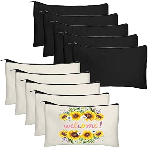 Legigo Blank Canvas Bags Zipper Pouch Makeup Bags Pencil Pouch Bulk by Legigo