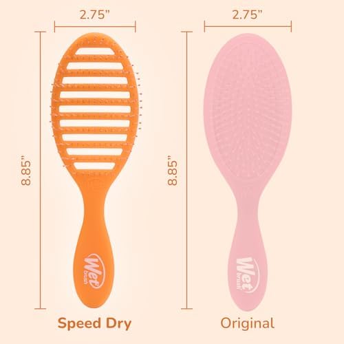 Wet Brush Speed Dry Hair Brush, Orange Crush (Summer Quencher) - Vented Design & Soft HeatFlex Bristles Are Blow Dry Safe - Ergonomic Handle Manages Tangles - Pain-Free Hair Accessories - Image 5