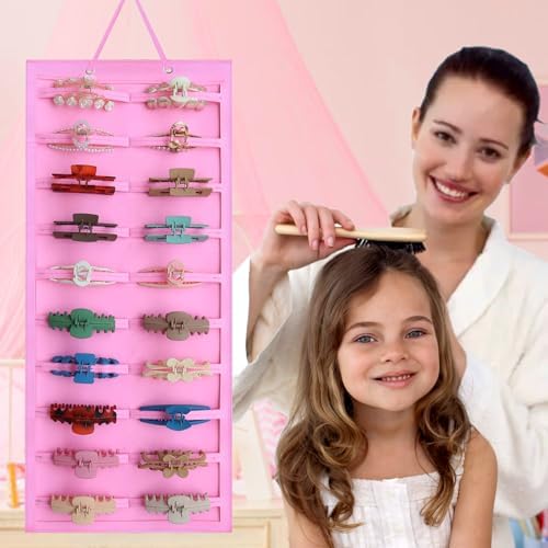 SMUK Hair Clip Organizer for Women & Girls - Hanging Mount Hair Claw Clip Holder & Stand Storage for Wall, Door, Closet - Image 3