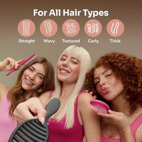 Wet Brush Ceramic Speed Dry Detangler, Black, Vented Blow-Dry Hair Brush - Image 2