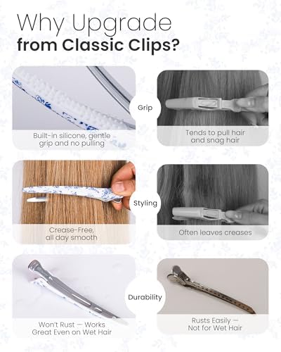 AIMIKE 4.8" Hair Clips for Styling, No-Crease Duckbill Clips - Image 5