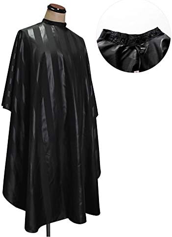Professional Salon Cape, Polyester, Black, 54'x62', Barber Hair Cut Cape - Image 2