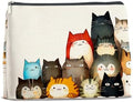LyoGao Funny Cartoon Cat Makeup Bag, Cat Lover Cosmetic Bag Gifts for Women by LyoGao